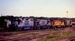 CSX 2529 sits with other locos